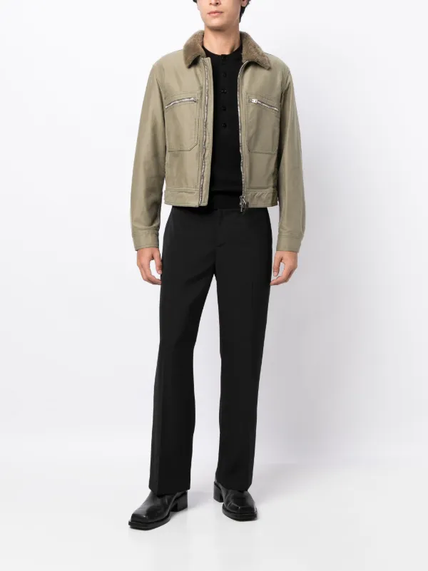 TOM FORD fine-knit Silk Henley Top | Black | FARFETCH