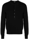TOM FORD fine-knit silk Henley top - Black