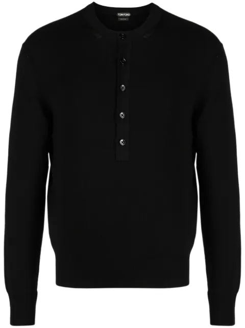 TOM FORD top de tejido fino Henley