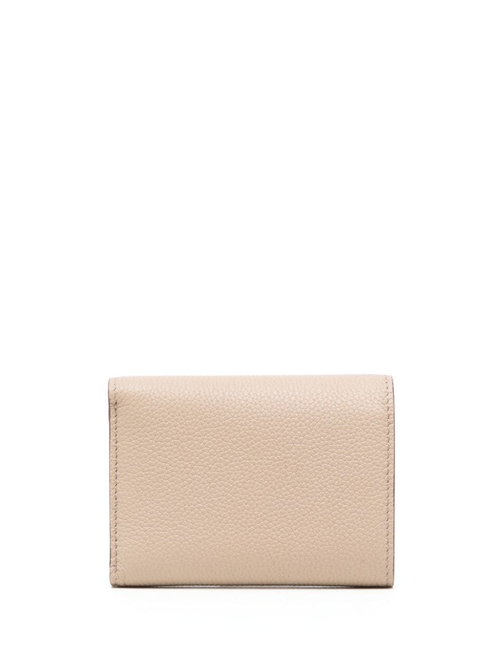 Shop Tom Ford Tara Leather Wallet In Neutrals
