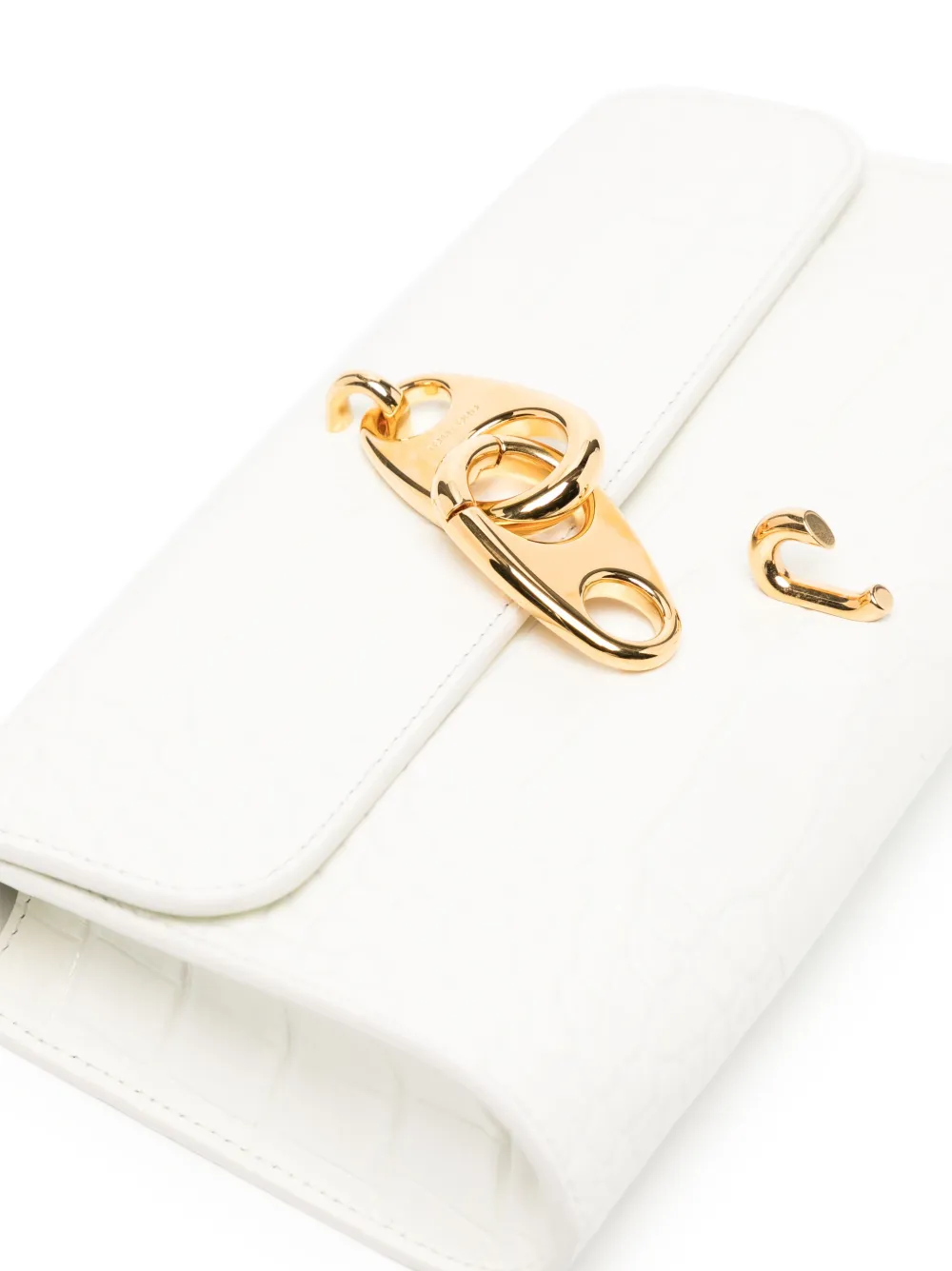 TOM FORD Clutch met krokodillen-reliëf Wit