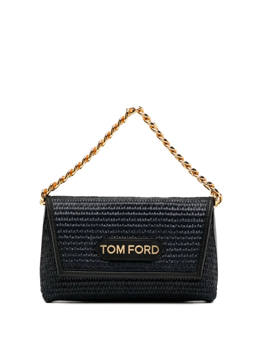 TOM FORD Label Woven Straw Mini Bag - Farfetch