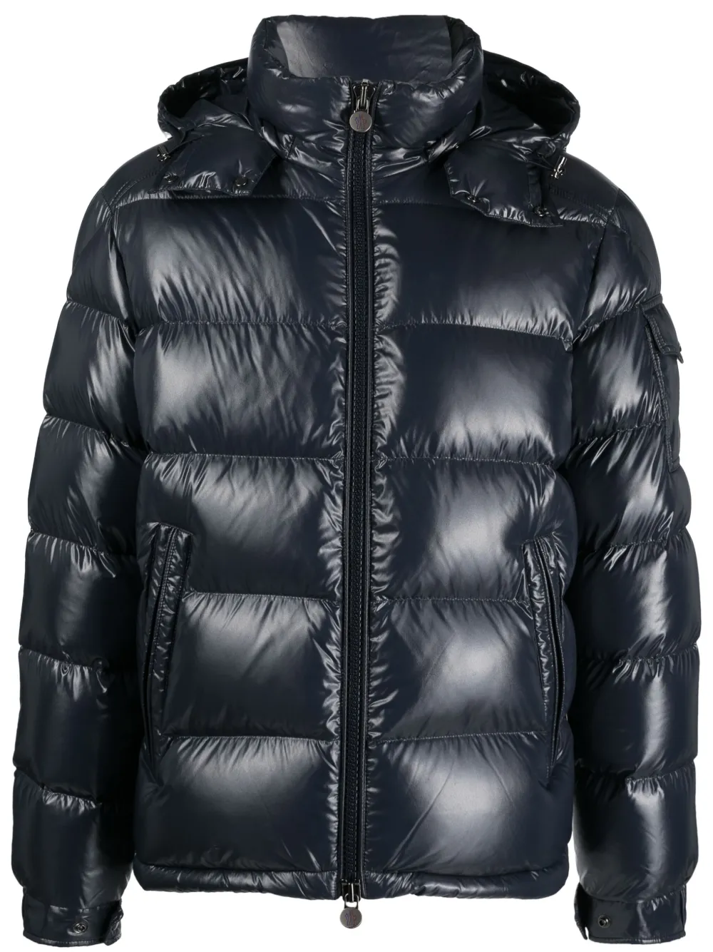 Moncler Cuvellier Water Resistant Down Puffer Jacket In Blue