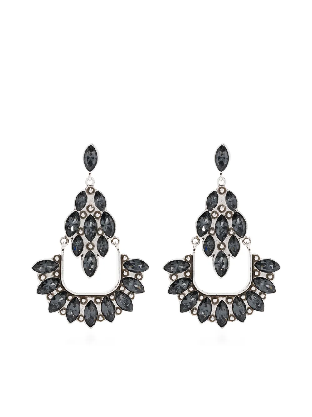 ISABEL MARANT crystal-embellished drop earrings - Argento