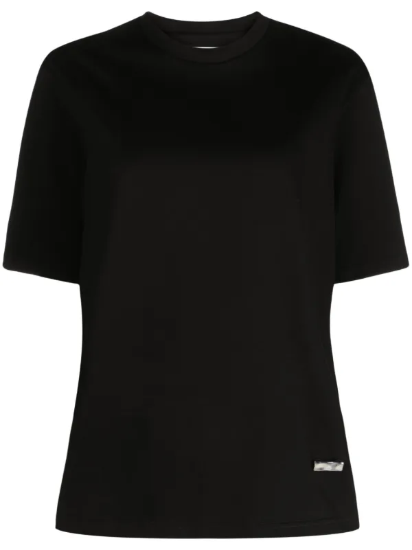 Jil Sander Logo-embellished Cotton T-shirt in Black