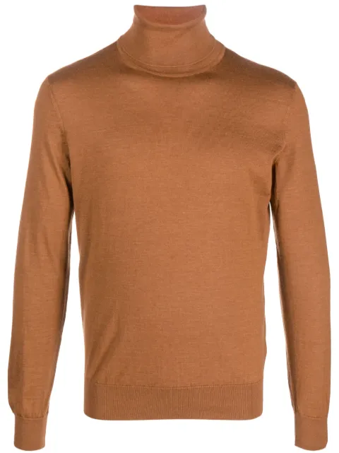 Zegna roll-neck fine-knit jumper