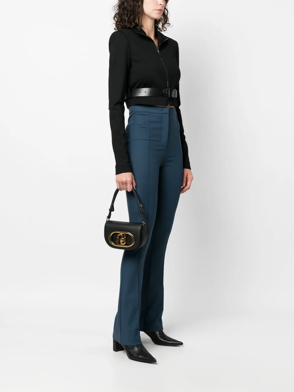LIU JO Shopper met logoplakkaat - Zwart