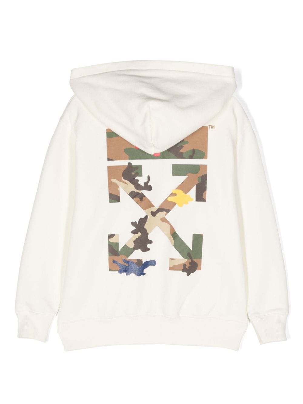 Image 2 of Off-White Kids logo-print zipped hoodie