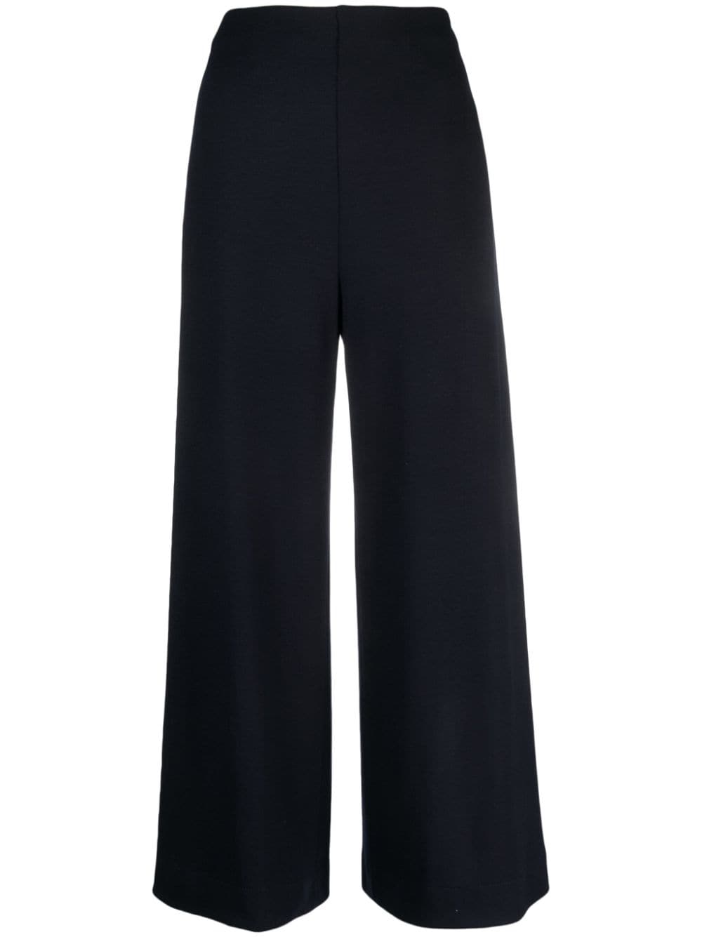 Harris Wharf London Wide-leg High-waist Wool Trousers In Blue