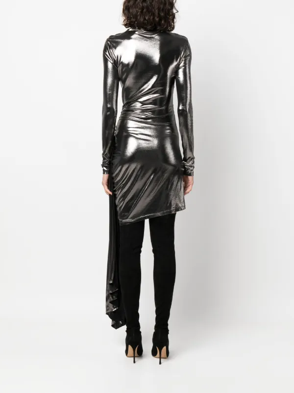 Metallic long sleeve on sale dress