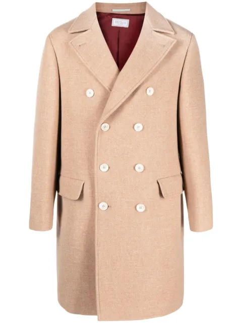 Brunello Cucinelli double-breasted wool-blend coat