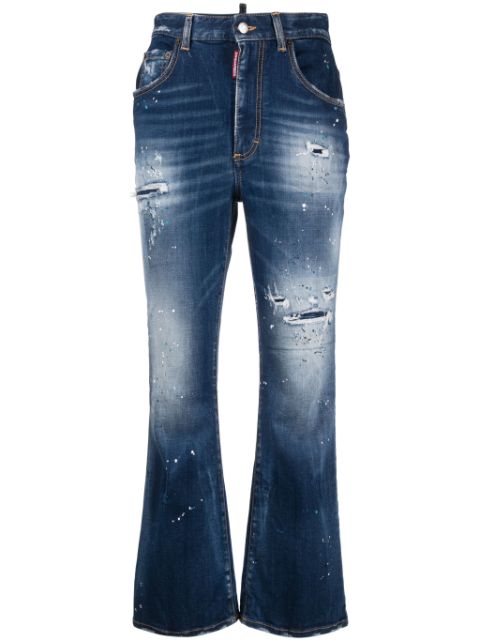 DSQUARED2 ripped-detail flared jeans Women