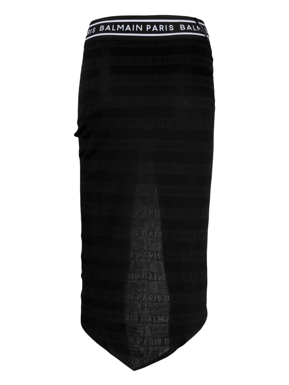 Balmain Rok met logo tailleband - Zwart
