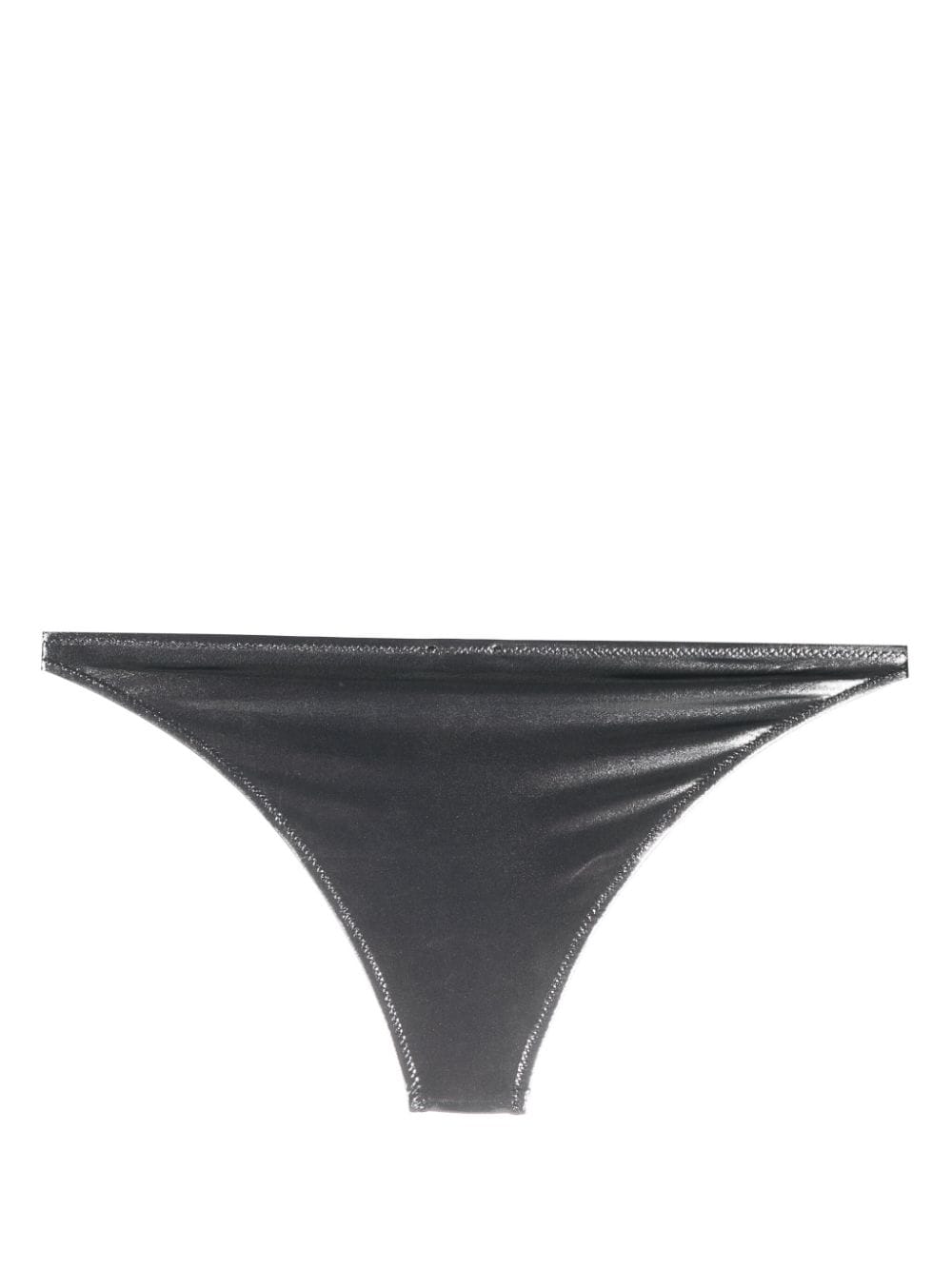 GANNI metallic-effect bikini bottoms - Zilver