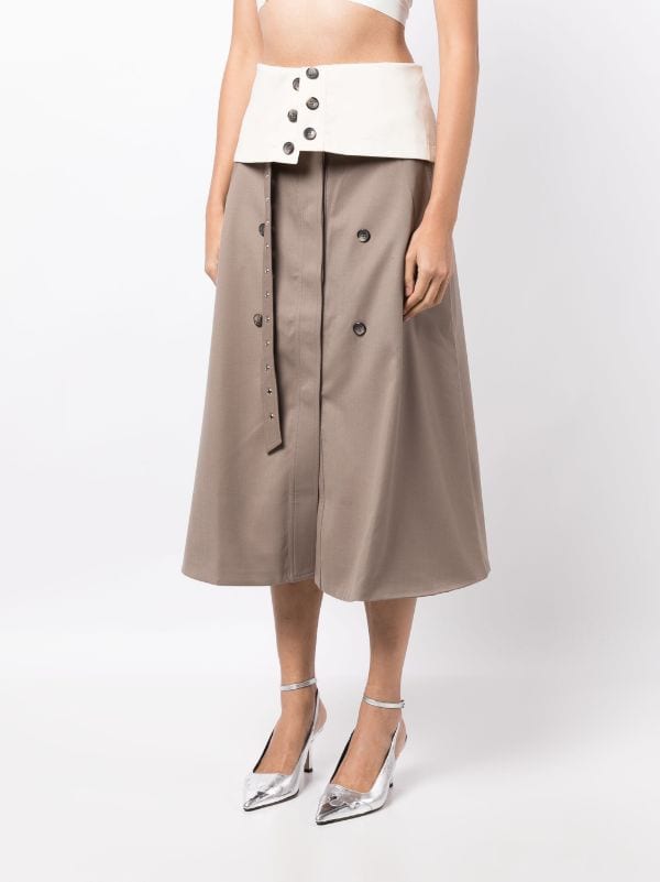 Louis Vuitton pre-owned Buttoned A-line Skirt - Farfetch