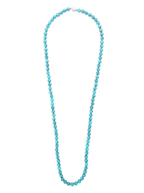 Needles beaded stone necklace 