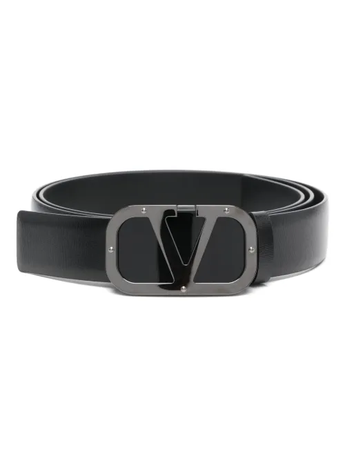 Ceinture en cuir à plaque VLogo - Valentino Garavani - Modalova