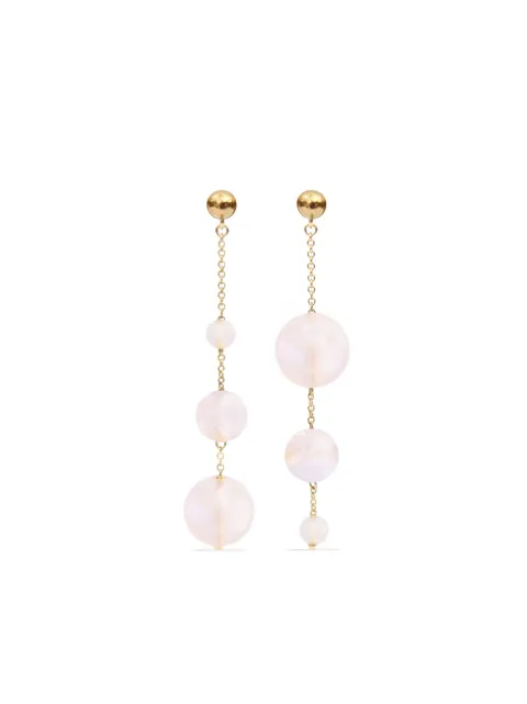 THE ALKEMISTRY 18kt recycled yellow gold and quartz chain earrings