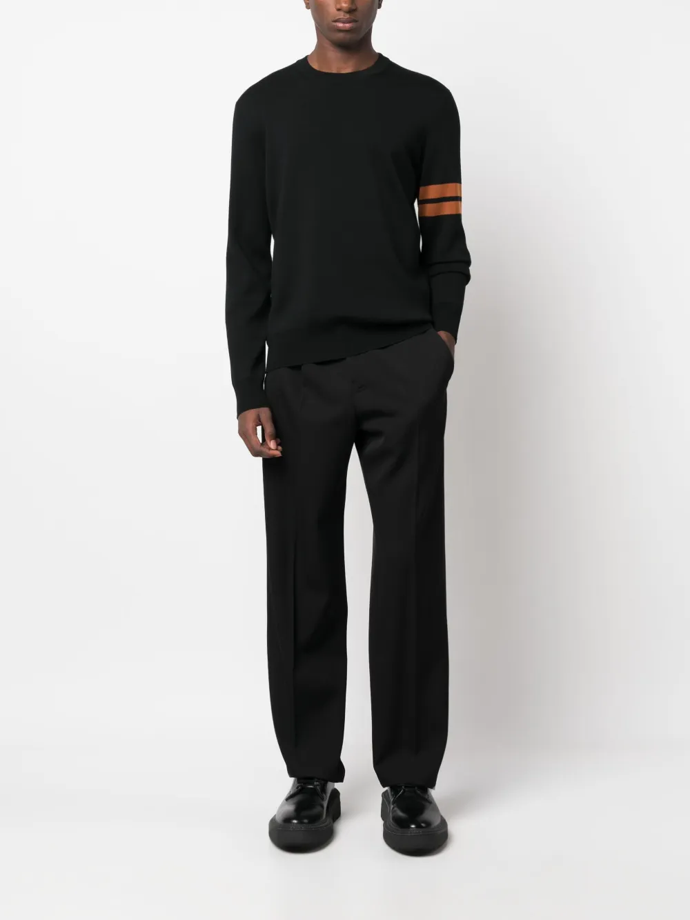 Zegna crew-neck wool jumper - Zwart