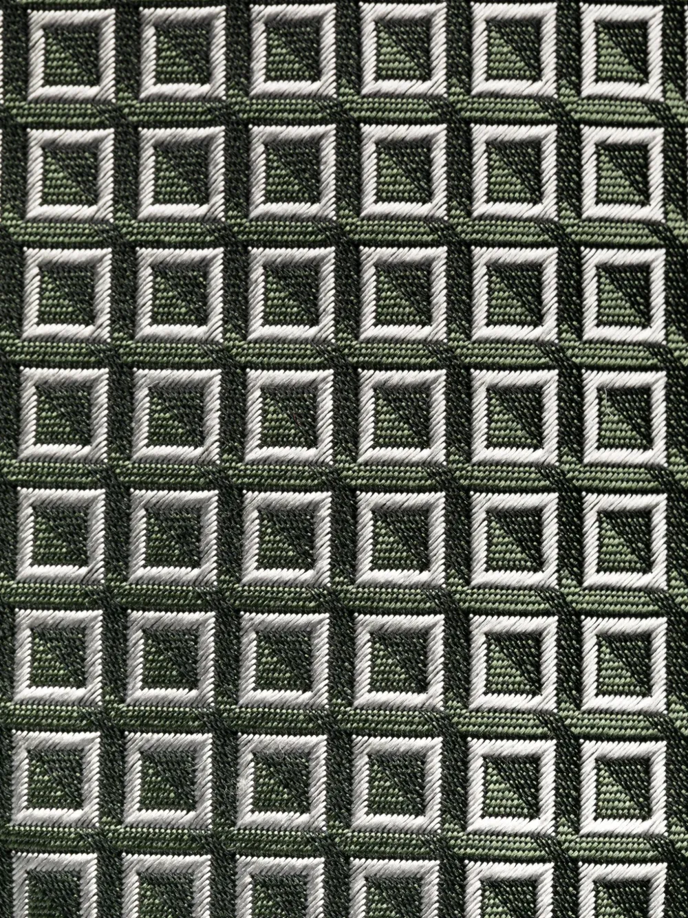 BOSS patterned-jacquard silk tie - Groen