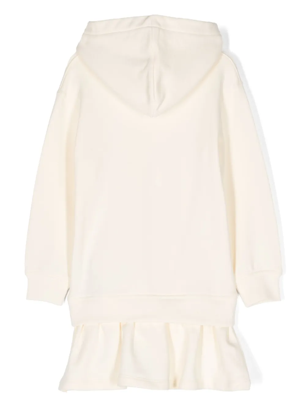 Moschino Kids logo-print hooded dress - Beige