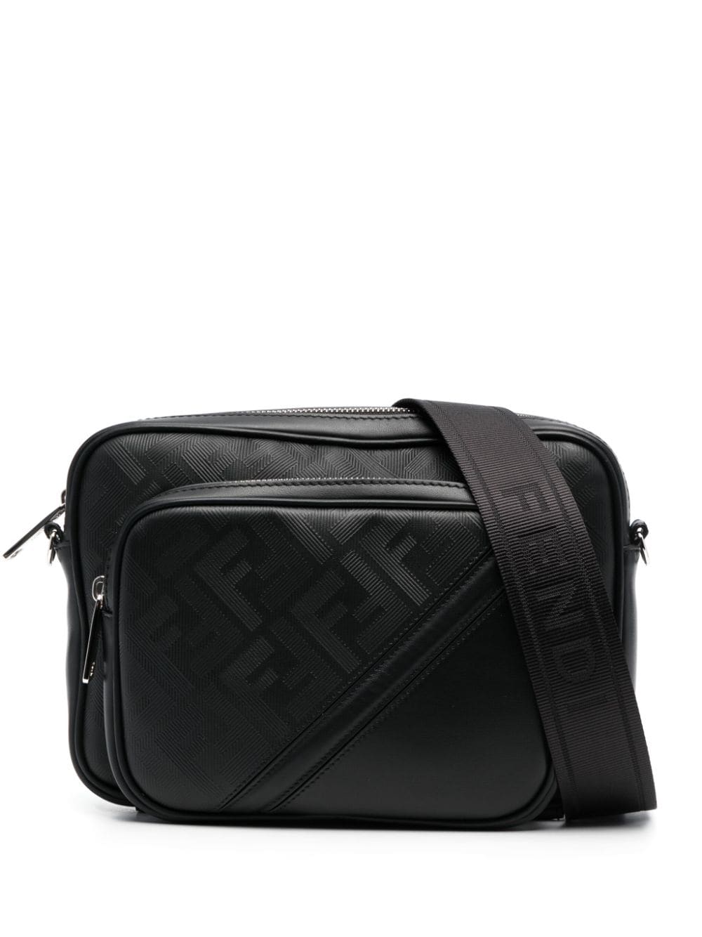 Fendi Shadow Diagonal Messenger Bag In Black