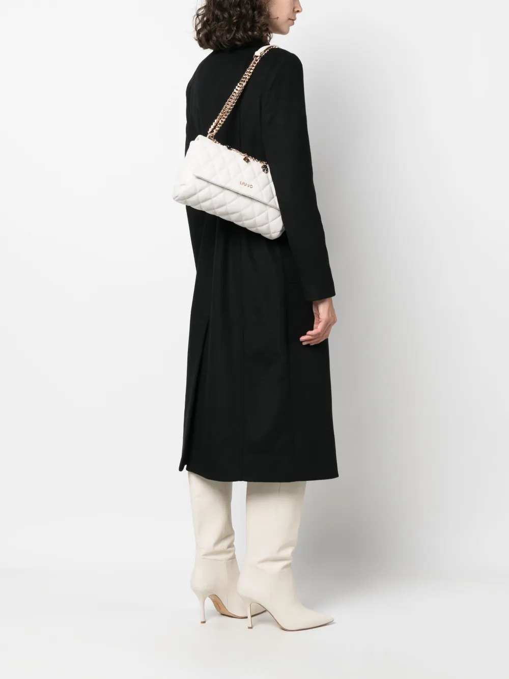 LIU JO Schoudertas met logo - Beige