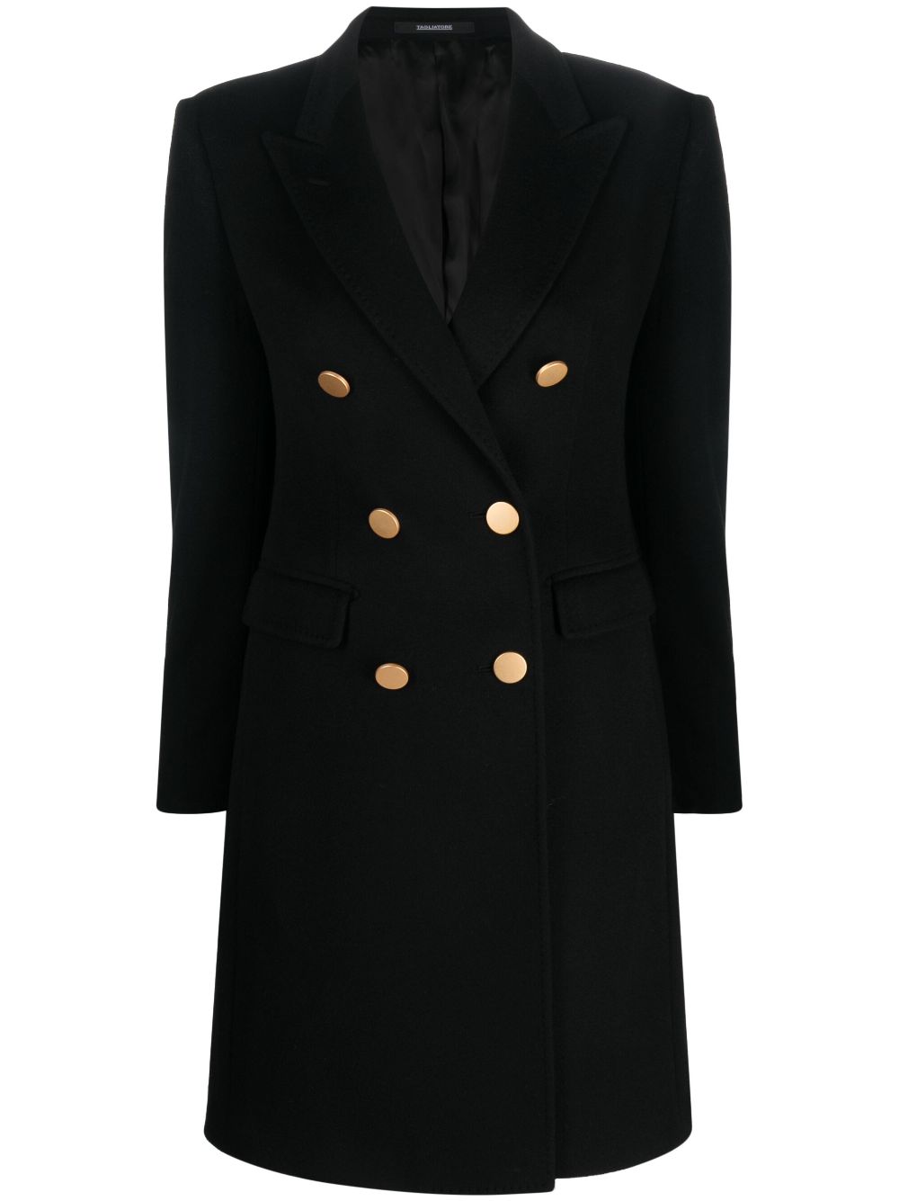 Tagliatore double-breasted cashmere coat - Black