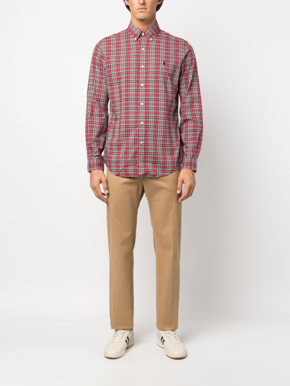 Polo Ralph Lauren plaid-check pattern cotton shirt - Rood