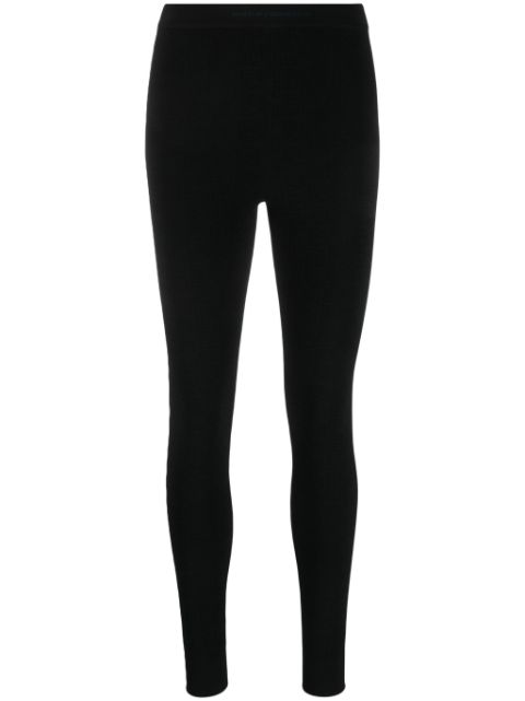 Rabanne logo-waistband leggings Women