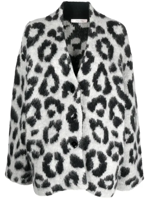 Dorothee Schumacher leopard-print knitted cardi-coat