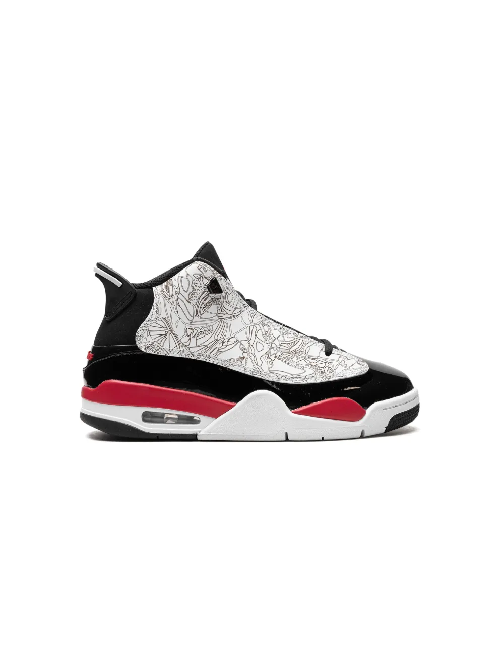 Jordan Kids Air Jordan Dub Zero "White/Fire Red" sneakers - Zwart