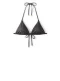 Jimmy Choo Ariah logo-print bikini top - Black