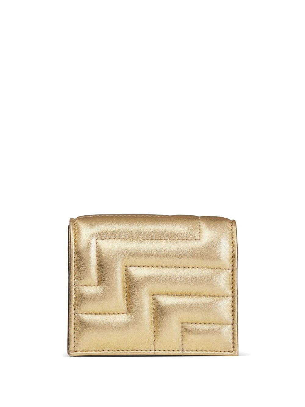 Jimmy Choo Hanne quilted metallic leather wallet - Goud