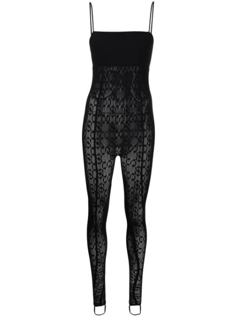 Wolford x  Simkhai patterned-intricate sheer jumpsuit