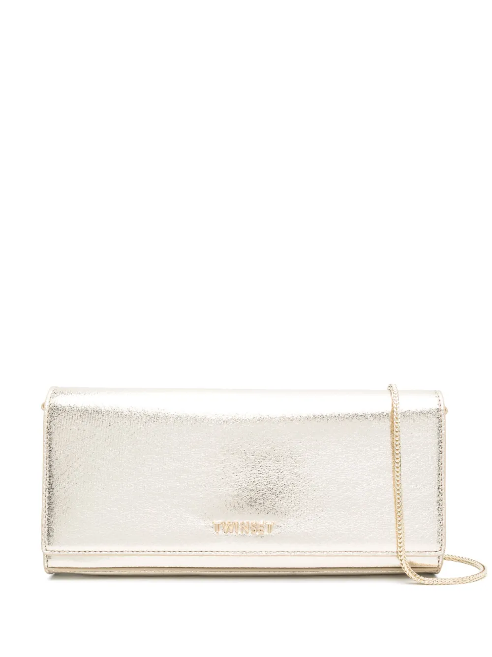 Twinset Logo-print Shoulder Bag In Gold