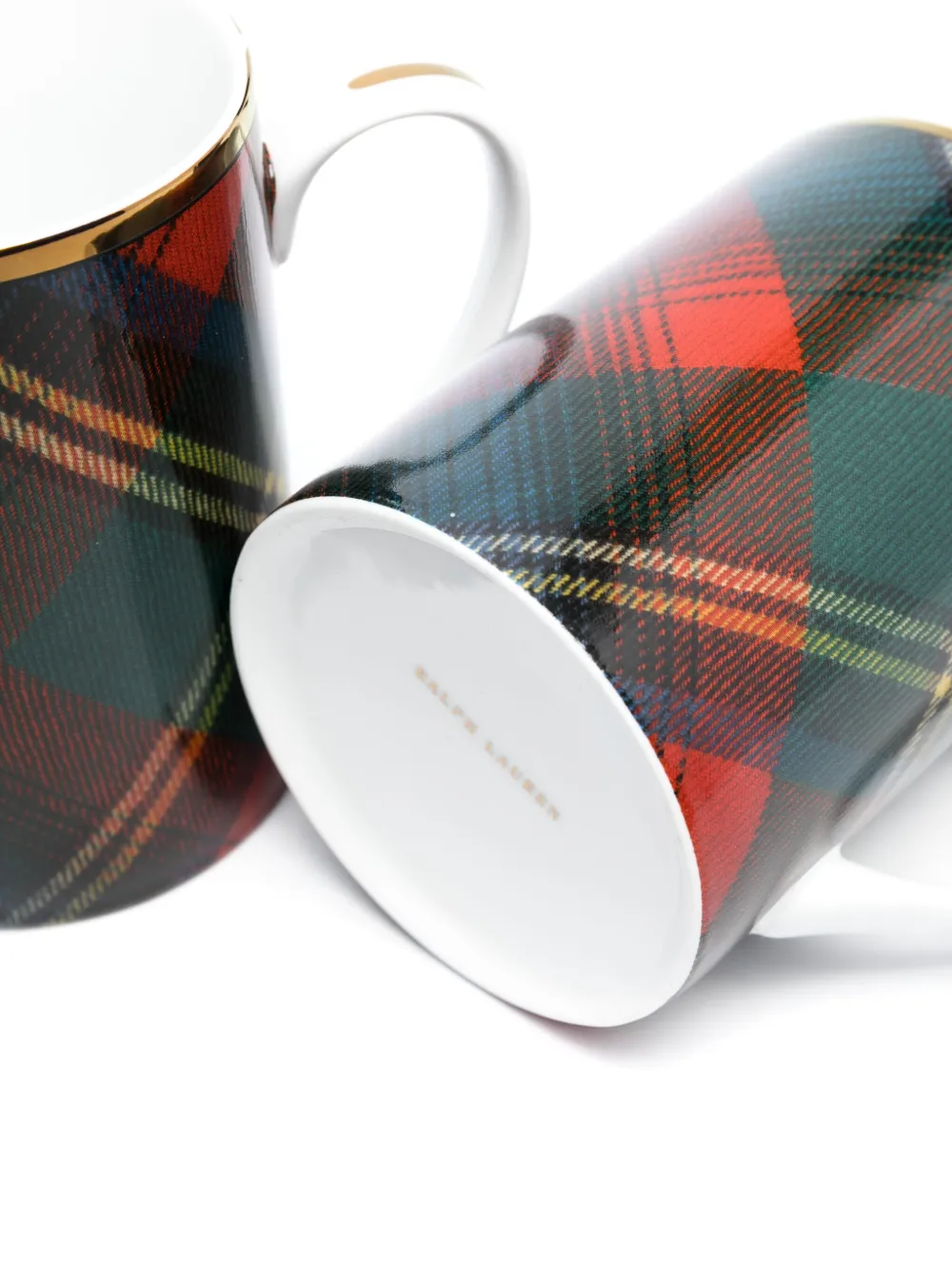  Ralph Lauren Home Alexander Plaid Mugs (set Of Four) - Blue 