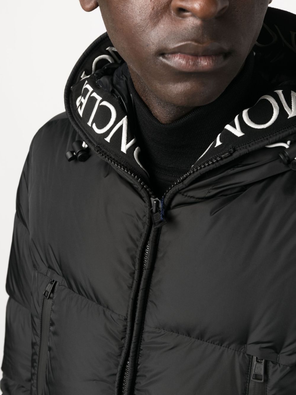 Shop Moncler Montcla Short Down Jacket In Black