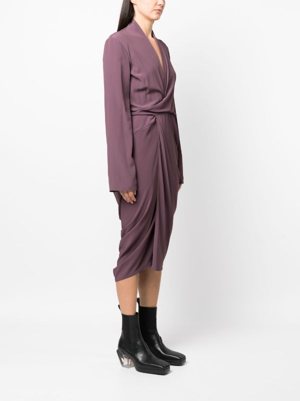 Purple wrap sale dress long sleeve