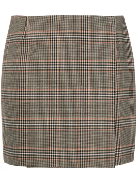 Sportmax Staffa check-pattern mini skirt