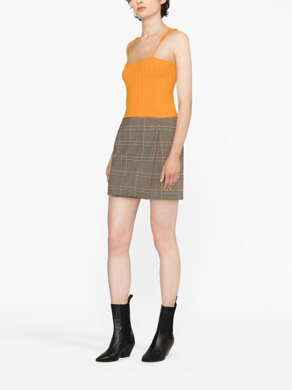 Image 2 of Sportmax Staffa check-pattern mini skirt