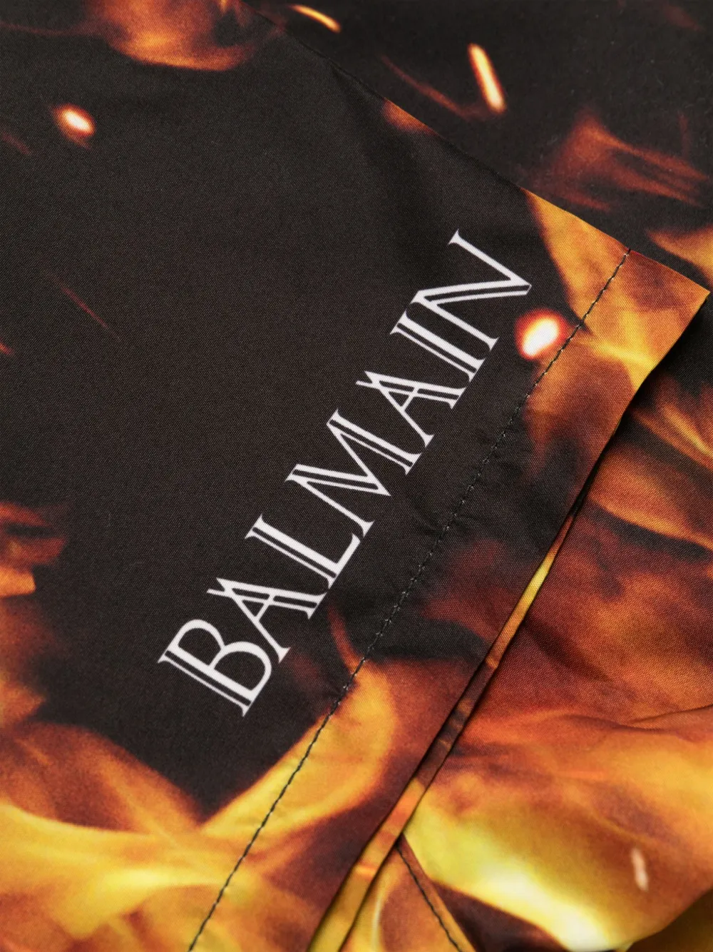 Balmain Zwembroek met logoprint en trekkoord Zwart