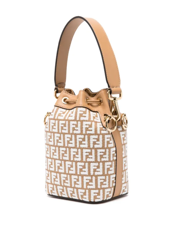 FENDI Mon Tresor Raffia Bucket Bag Brown FARFETCH IE