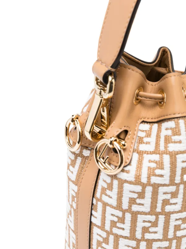 FENDI Mon Tresor Raffia Bucket Bag Brown FARFETCH IE