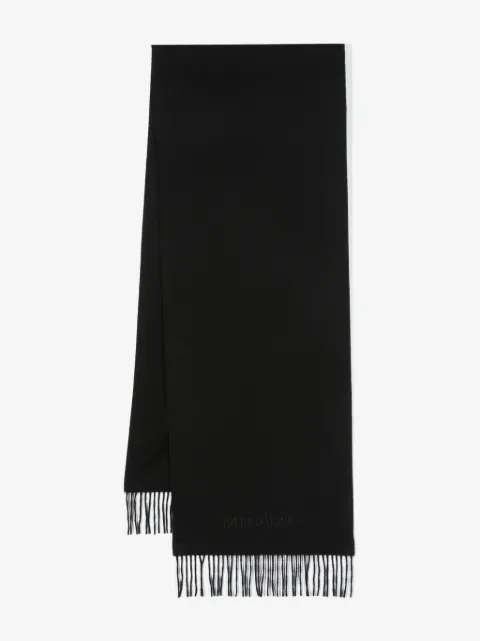 Saint Laurent bufanda de cachemira con logo bordado