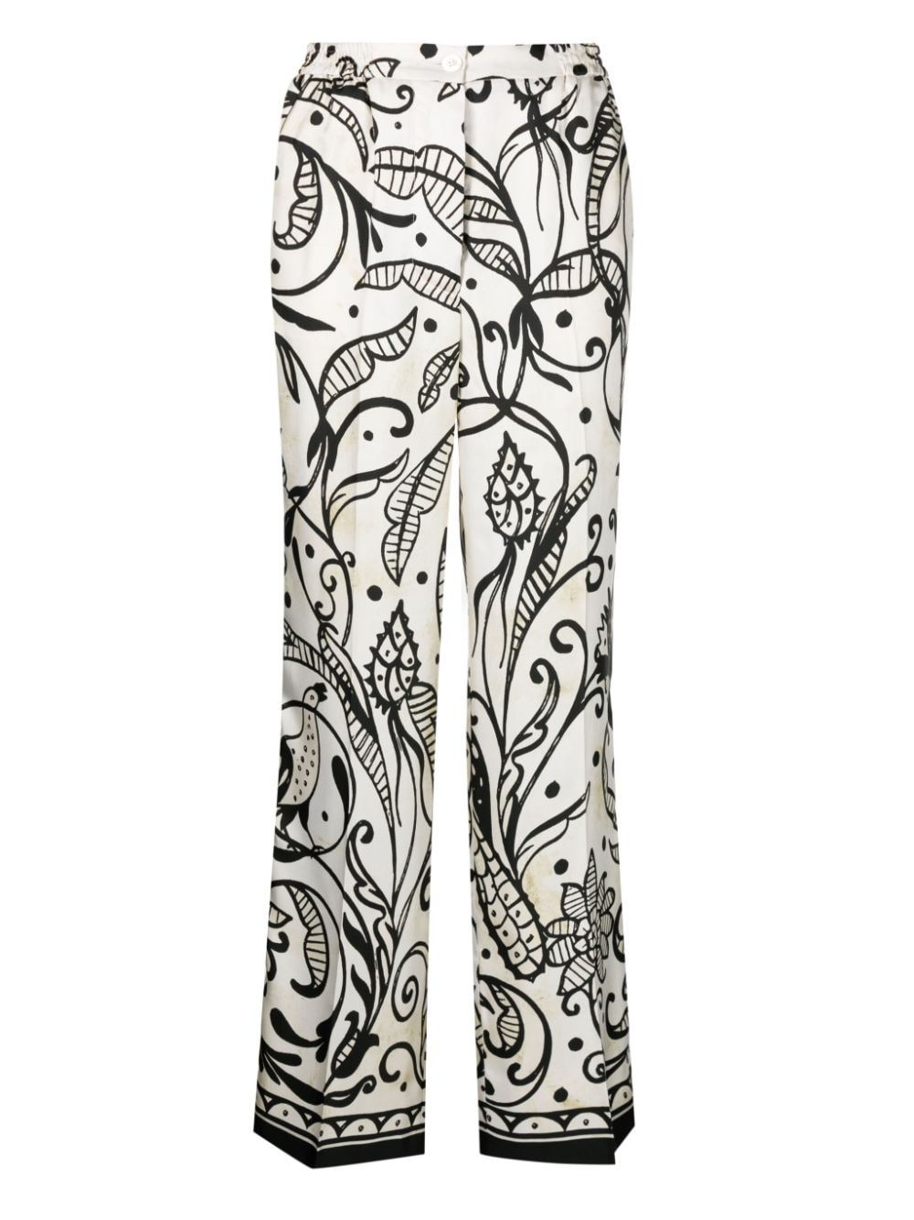 Image 1 of F.R.S For Restless Sleepers palazzo silk pyjama trousers