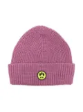 Barrow kids logo-patch knitted beanie - Pink