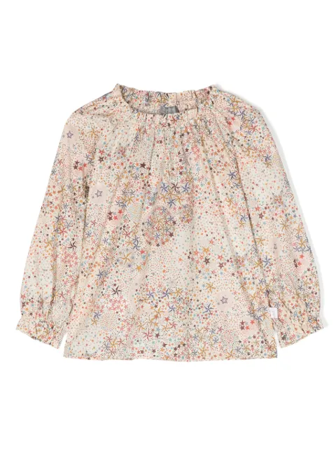 Il Gufo graphic-print cotton blouse