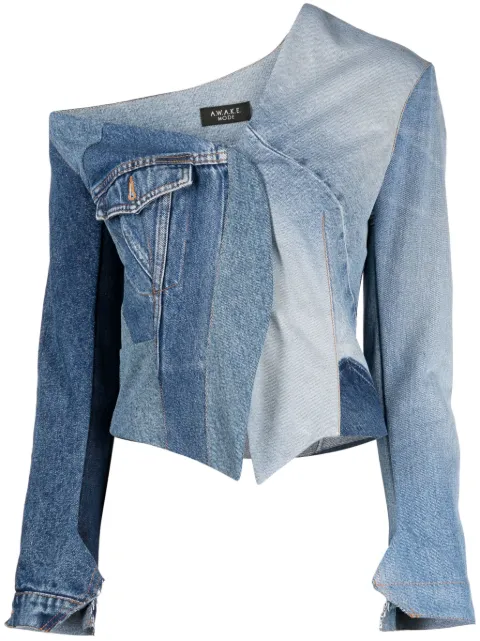 A.W.A.K.E. Mode Upcycled denim top