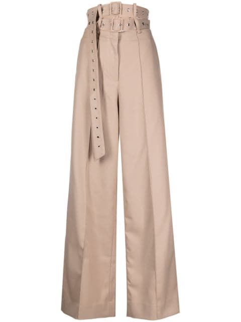 Rokh belted wide-leg trousers